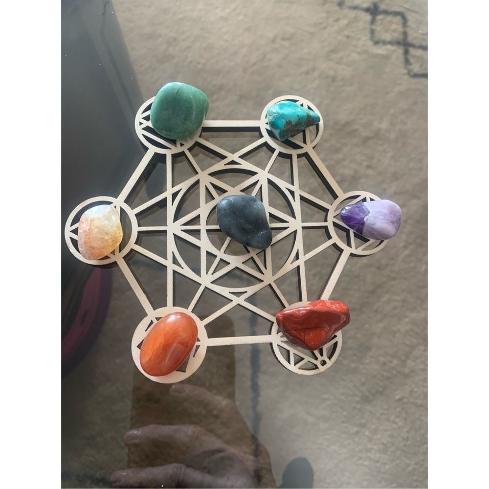 CHAKRA Grid ~ Authentic Stones  
Jasper,carnelian,citrine,aventurine,turquoise,